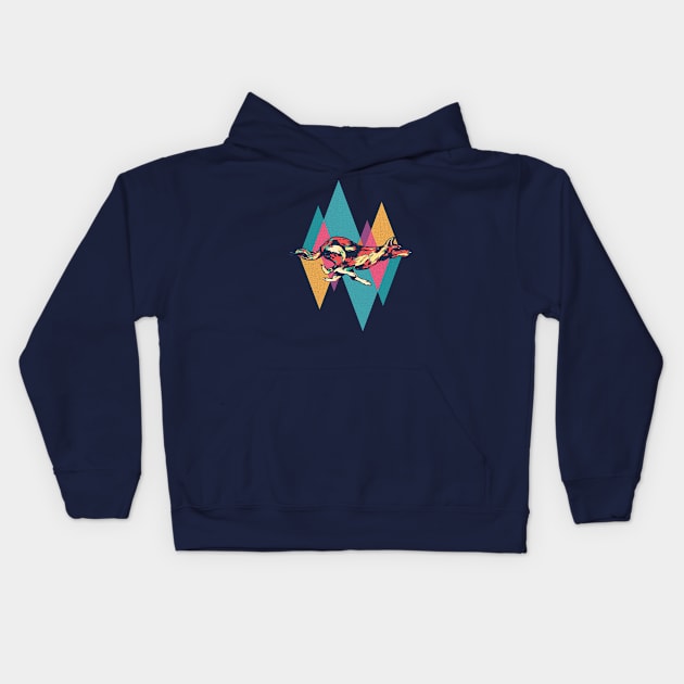 Running Wolf Kids Hoodie by Exosam